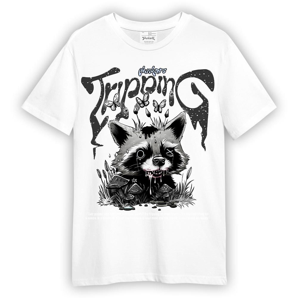 Shirt To Match Reverse Black White 6s - Tripping Raccoon 2 Shirt Unisex