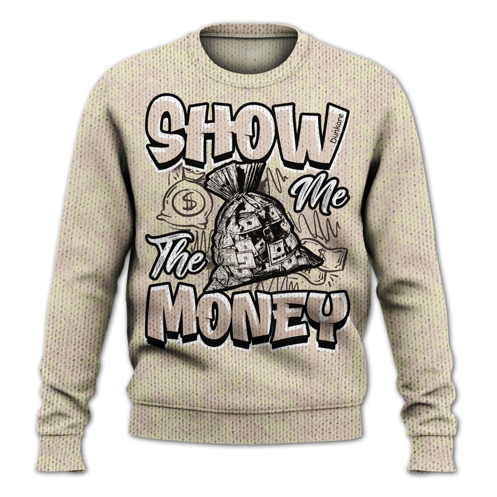 Knitted Sweater To Match A Ma Maniere X Fossil Stone 4s - Show Me The Money Retro