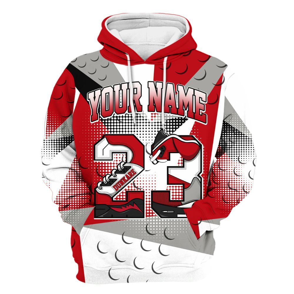 Hoodie To Match Air Griffey Max Gray Reds 1s - Poly Custom Name Number 23 5s All Over Print