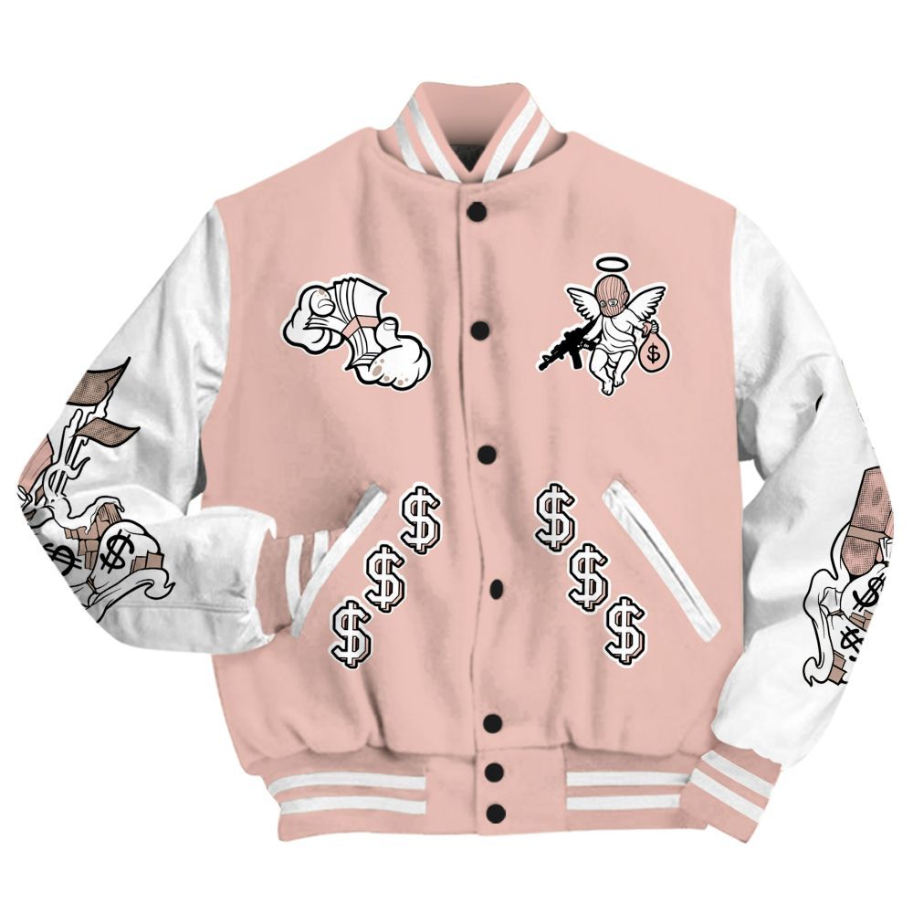 Varsity Jacket To Match Dunk Low Pink Velvet - Ones Move In Silence Graphic All Over Print