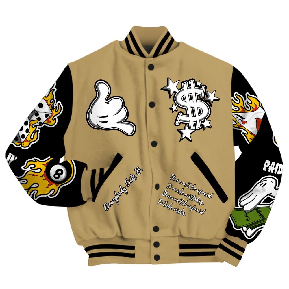 Varsity Jacket To Match Black LD 1000 - Everybody Paid In Full Graphic All Over Print