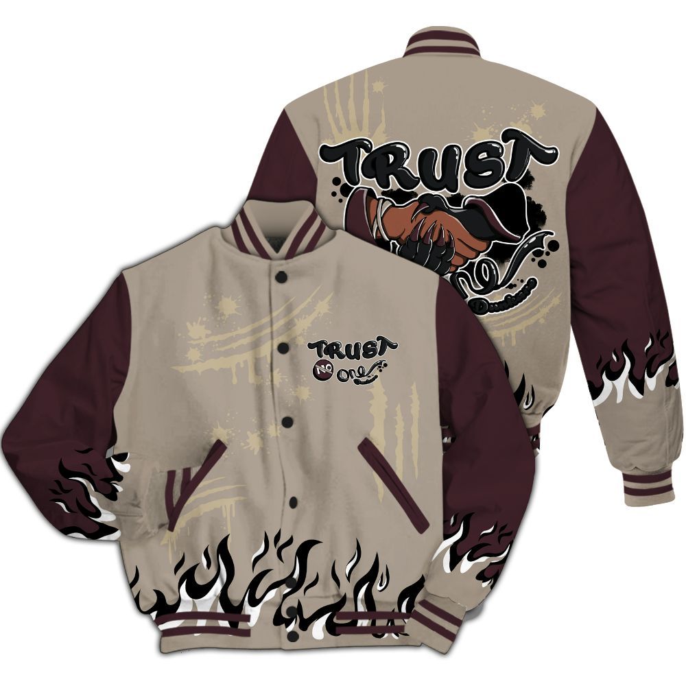 Varsity Jacket To Match AMM Retro Phantom 4s - Graphic Trust No One All Over Print