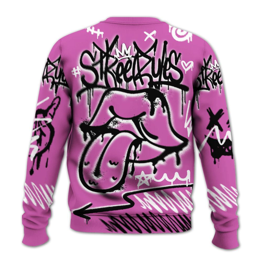 Sweatshirt To Match Hyper Violet 4s - Break Rules Streetwear All Over Print