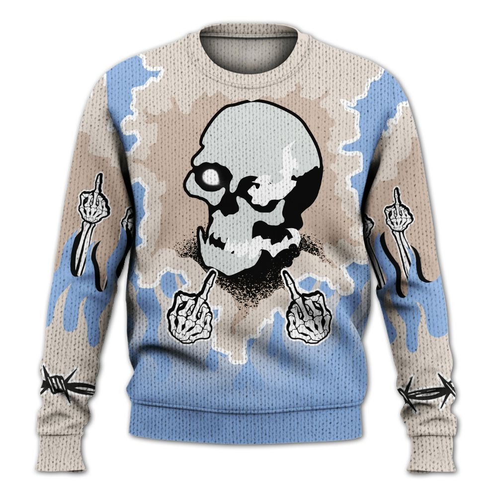 Knitted Sweater To Match Air Max 1 Royal Pulse - F Around Find Out Graphic Trapped