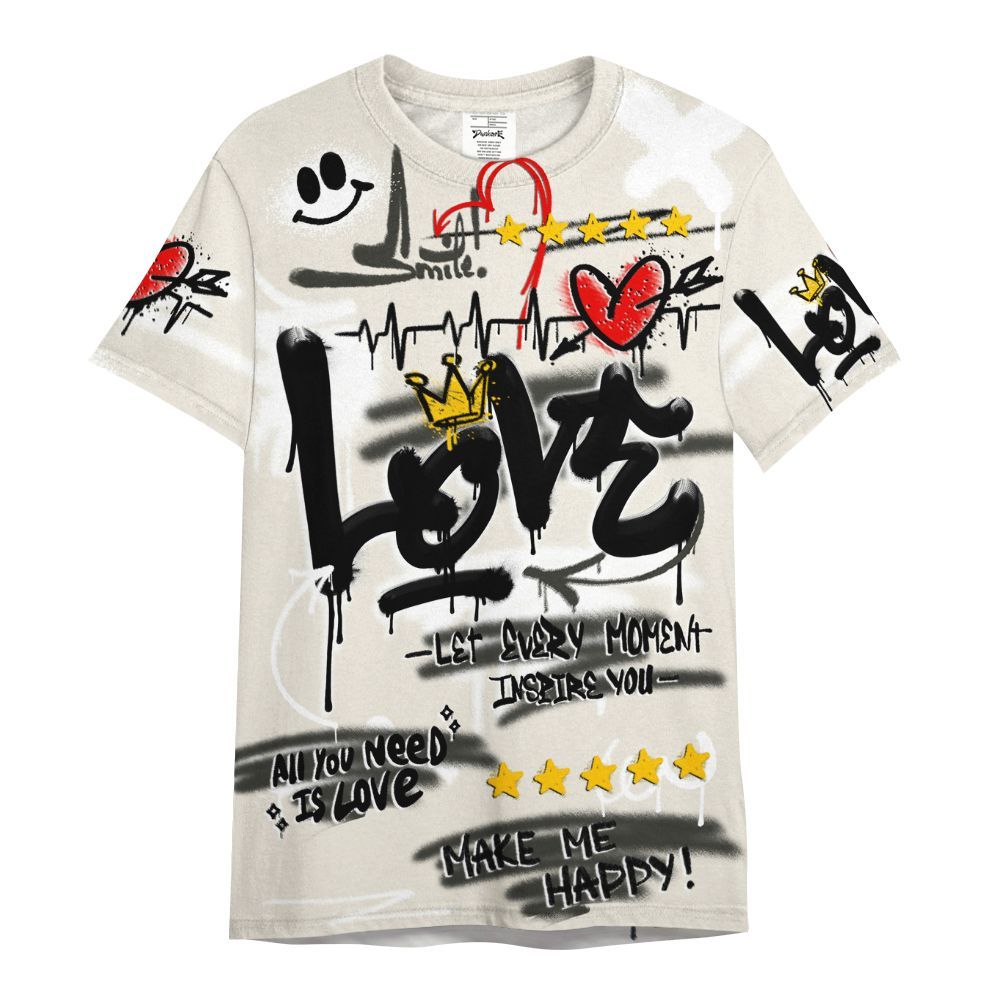 Shirt To Match Air Max Plus Moonlight Swarovski - Happy Love Beats Graffiti Streetwear All Over Print