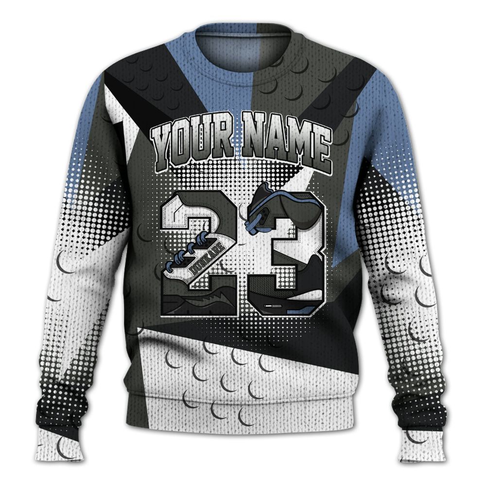 Knitted Sweater To Match Mid Space Jam 1s - Poly Custom Name Number 23 5s