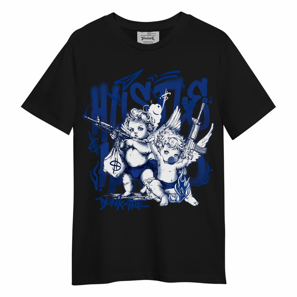 Shirt To Match Air Foamposite One Royal - Hustle Hard Angel Unisex Shirt