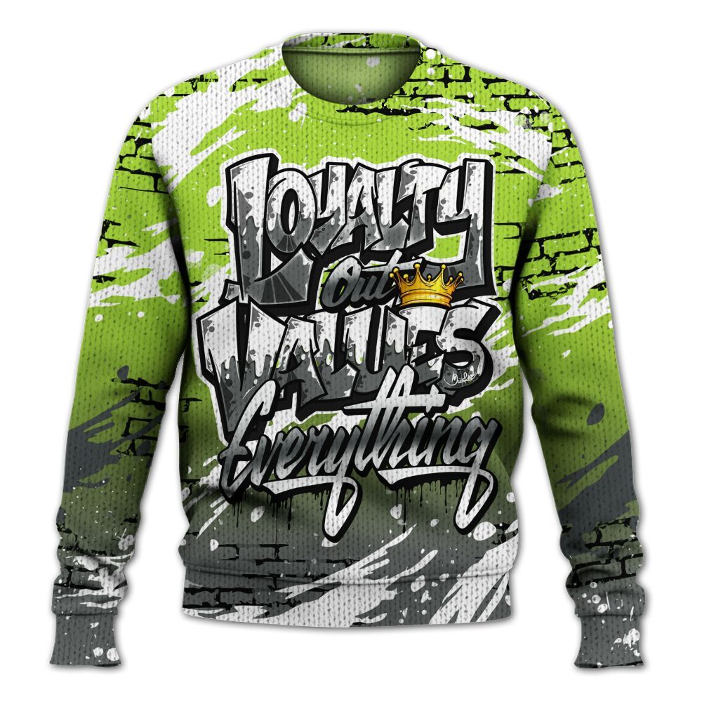 Knitted Sweater To Match Air Max 95 Neon - Values Of Loyalty Drip