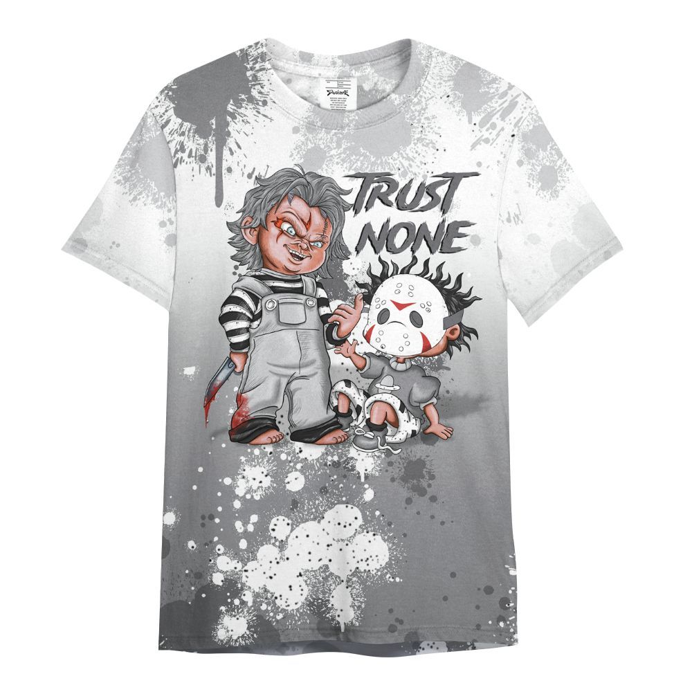 Shirt To Match Retro Wolf Grey 5s - Trust No One Scary All Over Print