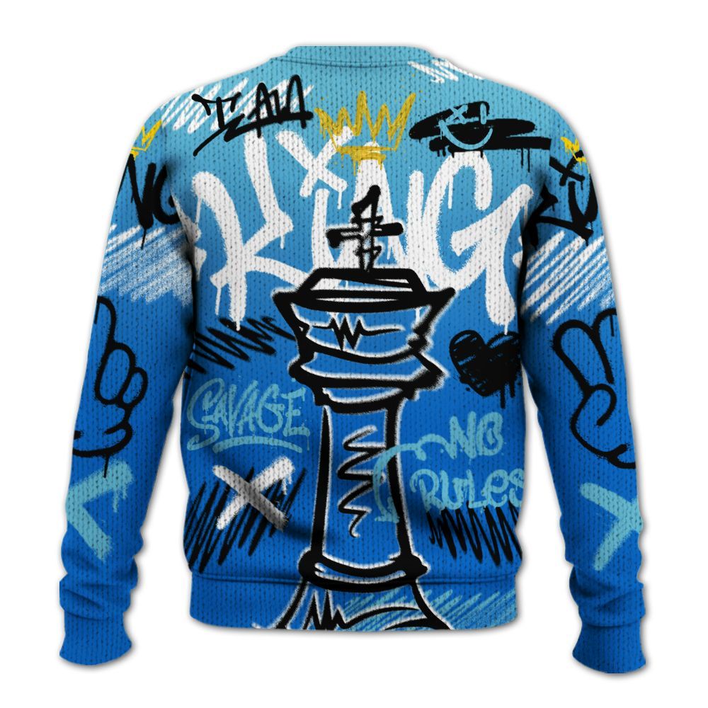 Knitted Sweater To Match Dunk Low Argon - Street King Chess Streetwear