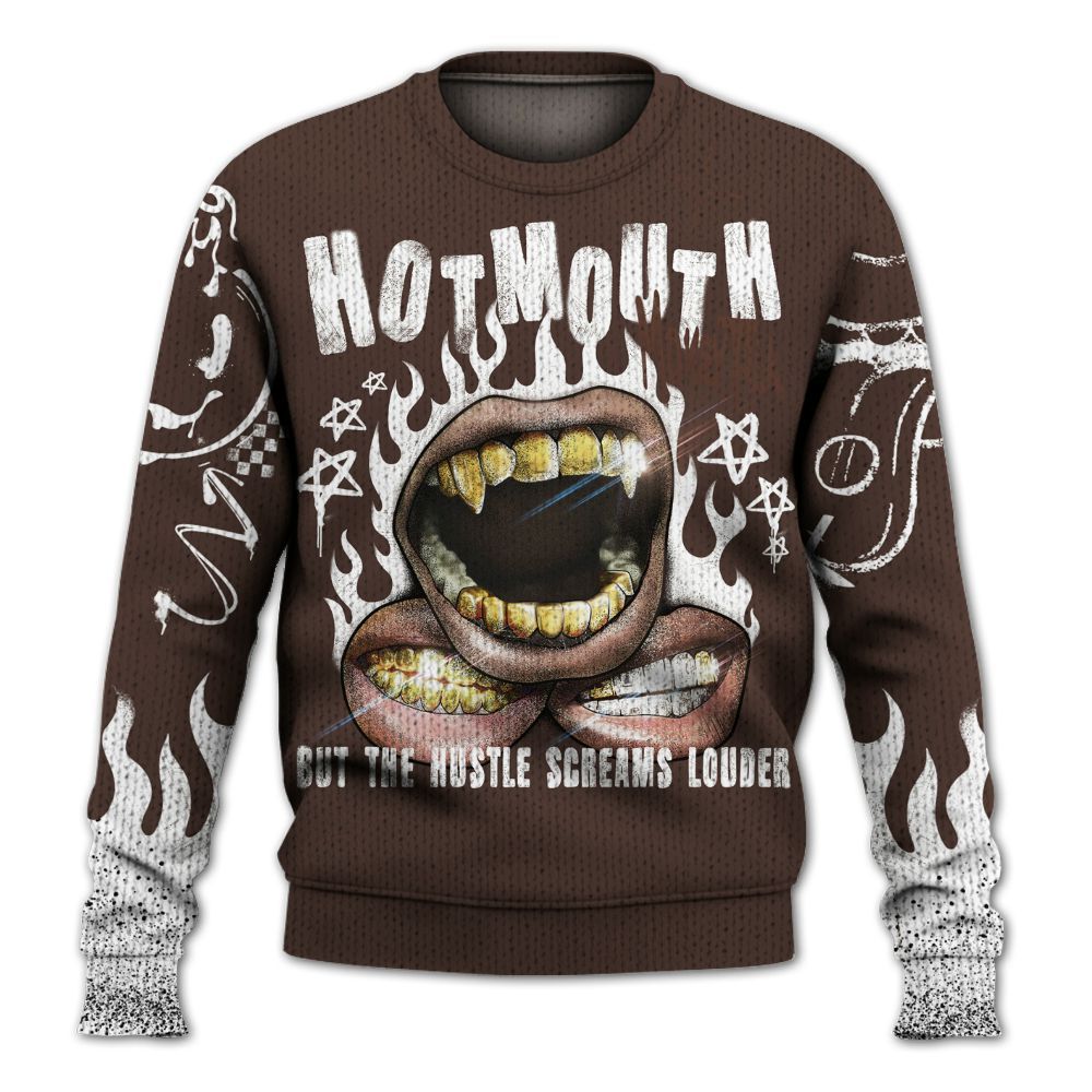 Knitted Sweater To Match SoleFly Cafecito 12s - Mouth Burning Street Style