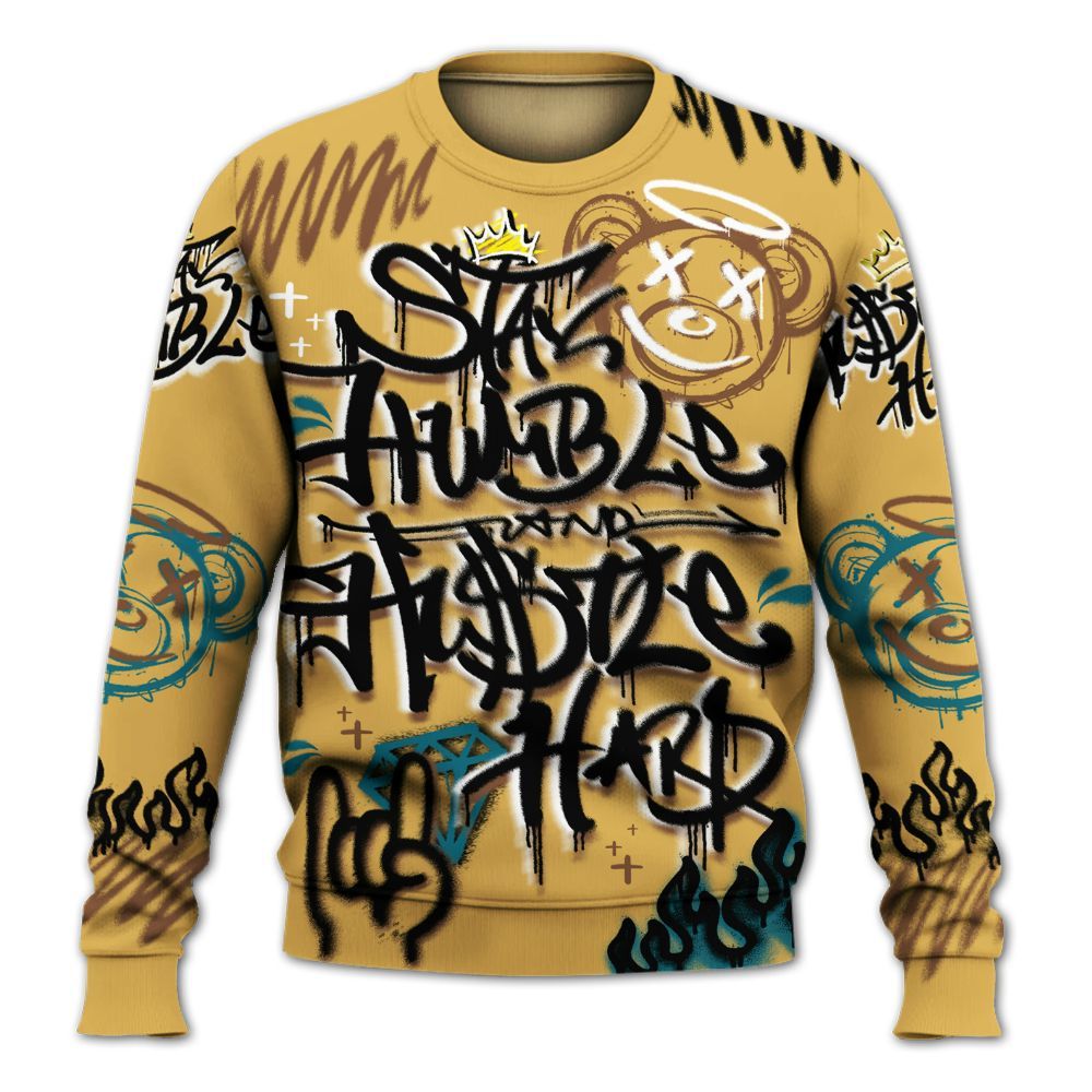 Sweatshirt To Match Retro Cacao Wow 4s - Humble Drip Streetwear Graffity All Over Print