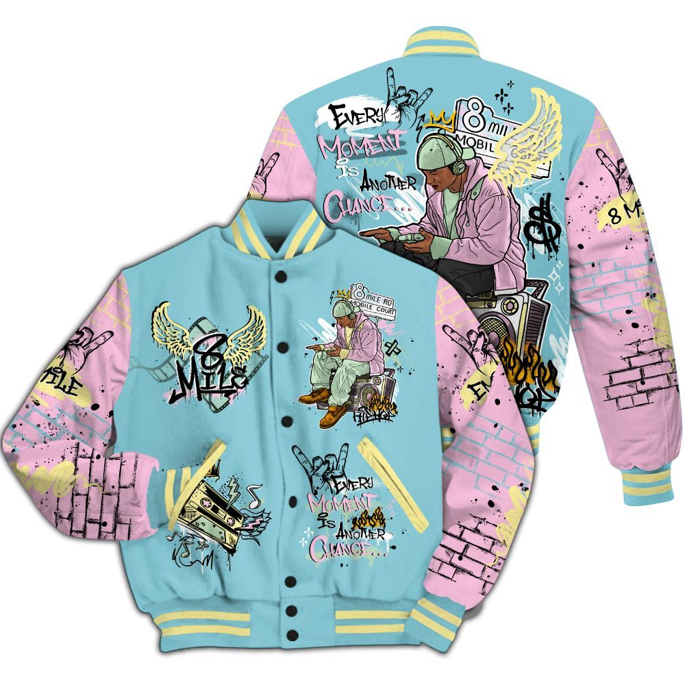 Varsity Jacket To Match SB Dunk Low Visty - 8Mile Movie Graffiti All Over Print