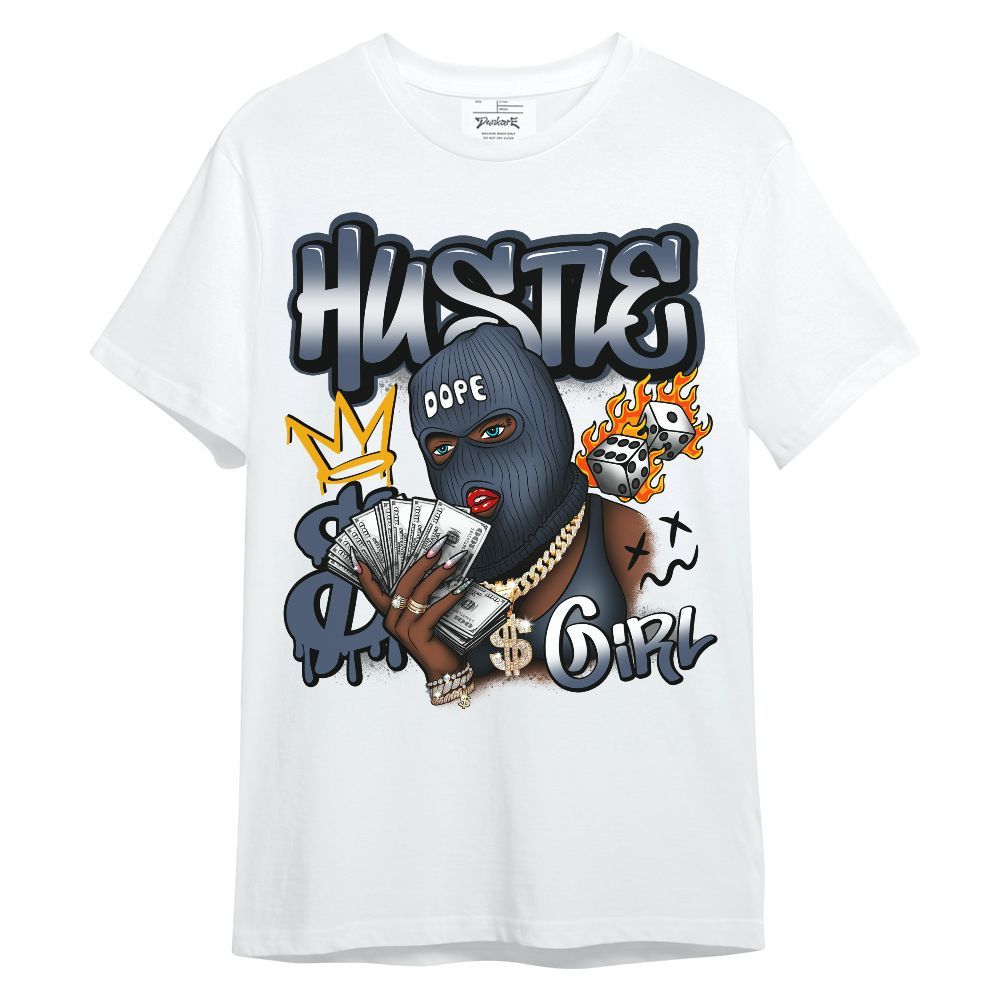 Shirt To Match Low Diffused Blue 11s - Money Hustles Girl Streetwear Unisex Shirt
