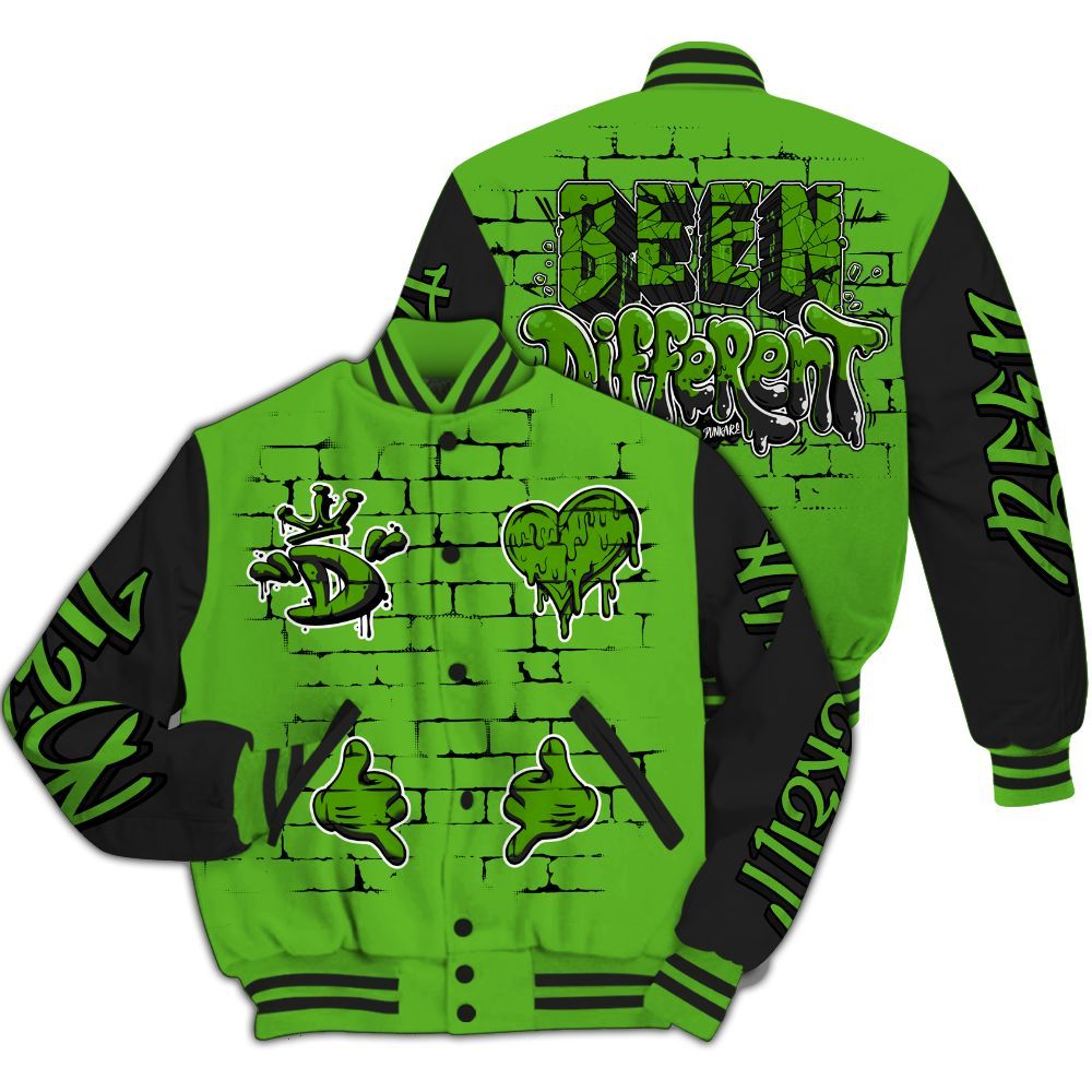 Varsity Jacket To Match Air Foamposite One Volt - Been Different Grunge Graffiti All Over Print