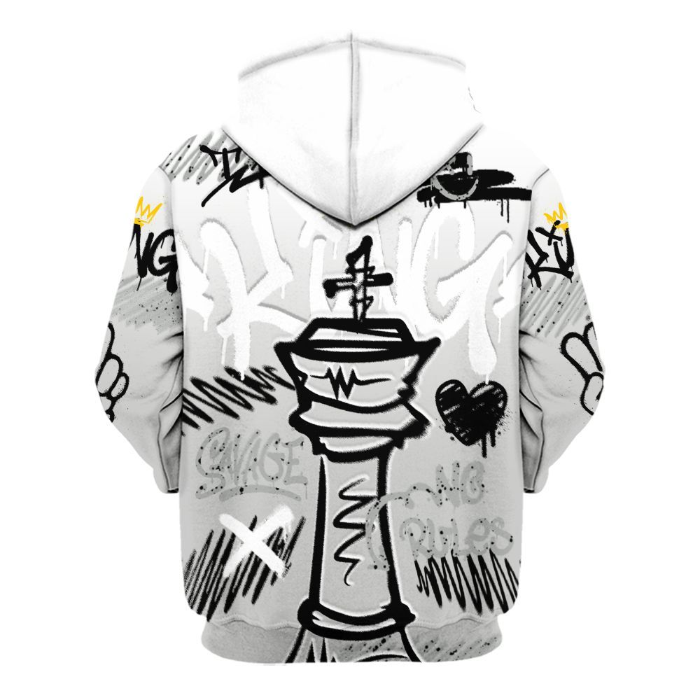 Hoodie To Match Retro White Oreo 4s - Street King Chess Streetwear All Over Print