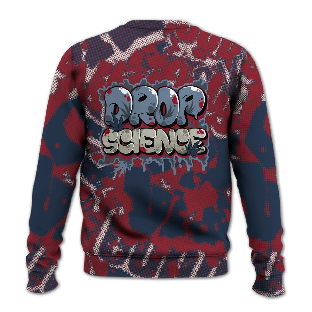Sweatshirt To Match Navy Blue 2024 6s - Drop Science Street All Over Print