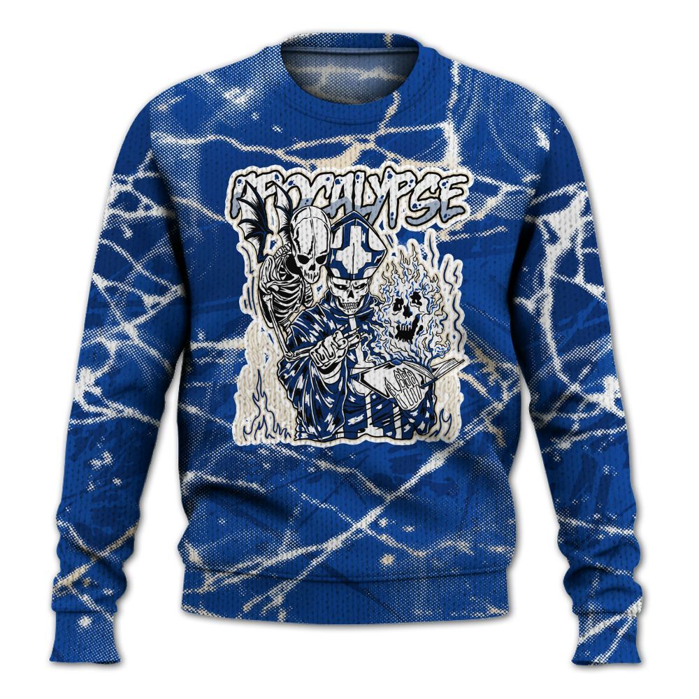 Knitted Sweater To Match Low Game Royal 1s - Apocalypse Skeleton Profound