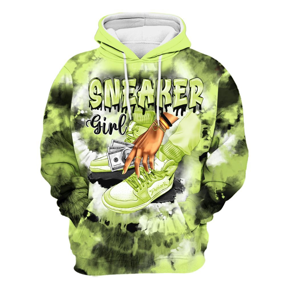 Hoodie To Match Air Max SNDR Volt - SNEAKER Girl Money Drip Tie Dye All Over Print