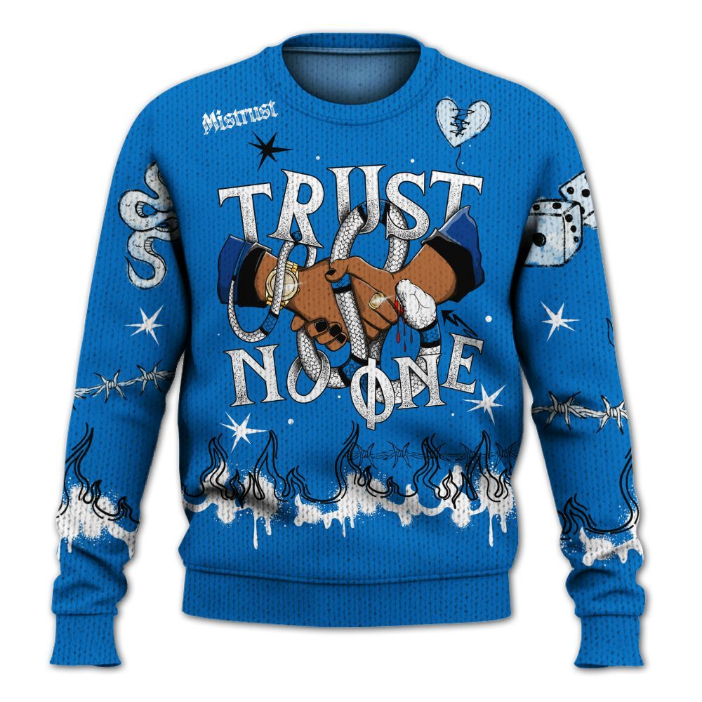 Knitted Sweater To Match Blueberry 12s - Trust No One Snake-Bite Doodle Crayon