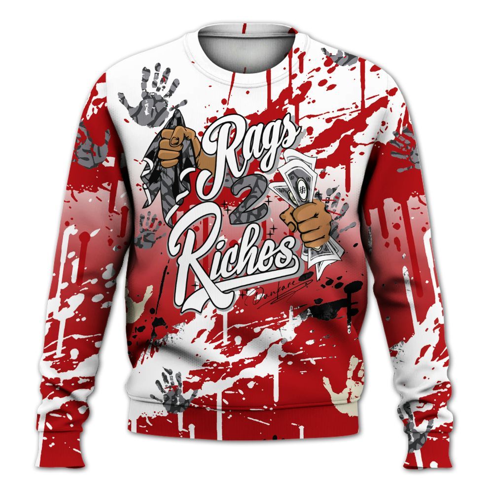 Sweatshirt To Match Cement Grey 3s - Rag 2 Riches All Over Print