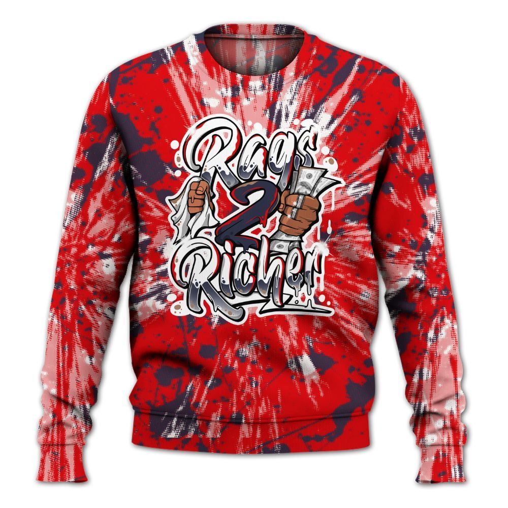 Sweatshirt To Match Low OG Howard Bison 1s - Rag 2 Rich Graphic Luxury All Over Print