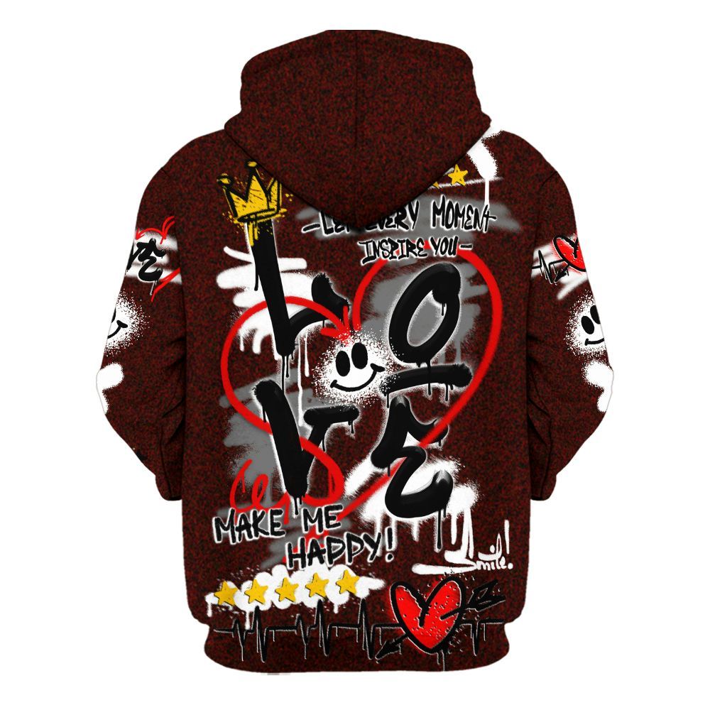 Hoodie To Match Air Force 1 Low Halloween Skull 2024 - Happy Love Beats Graffiti Streetwear All Over Print