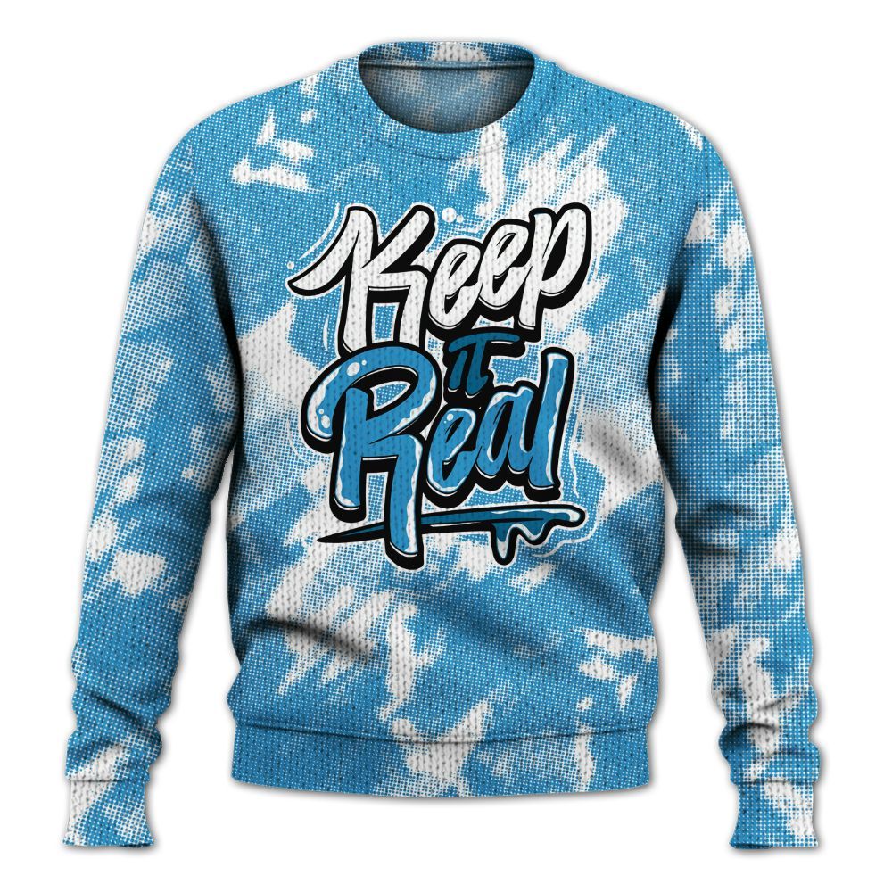 Knitted Sweater To Match Powder Blue 9s - Keeping It Reals Shirt Unisex Oufit