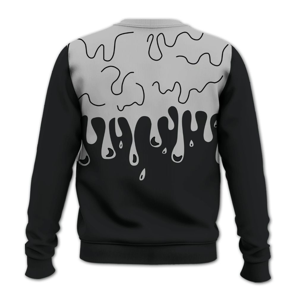 Sweatshirt To Match Low 85 Metallic Black 1s - Snake Trust No One Drip All Over Print
