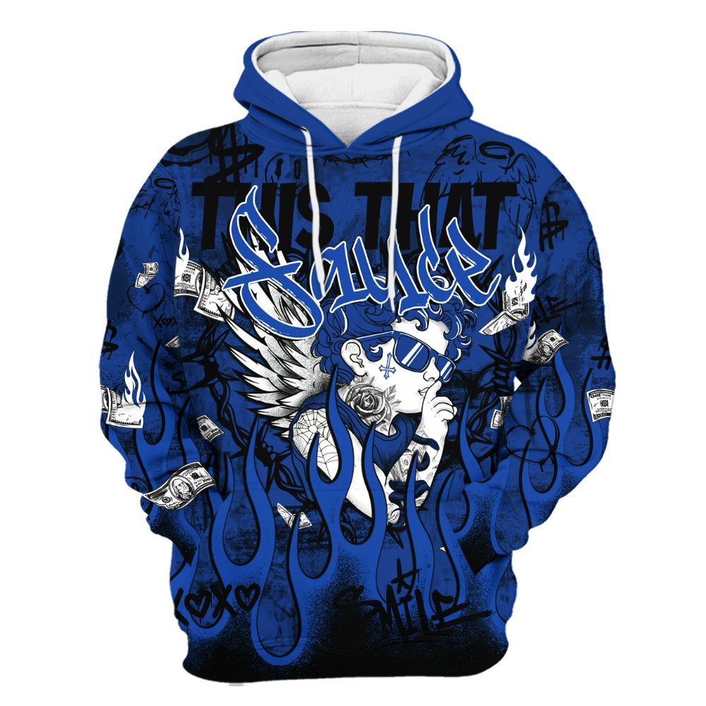 Hoodie To Match Air Foamposite One Royal - This That Sauce Angel All Over Print