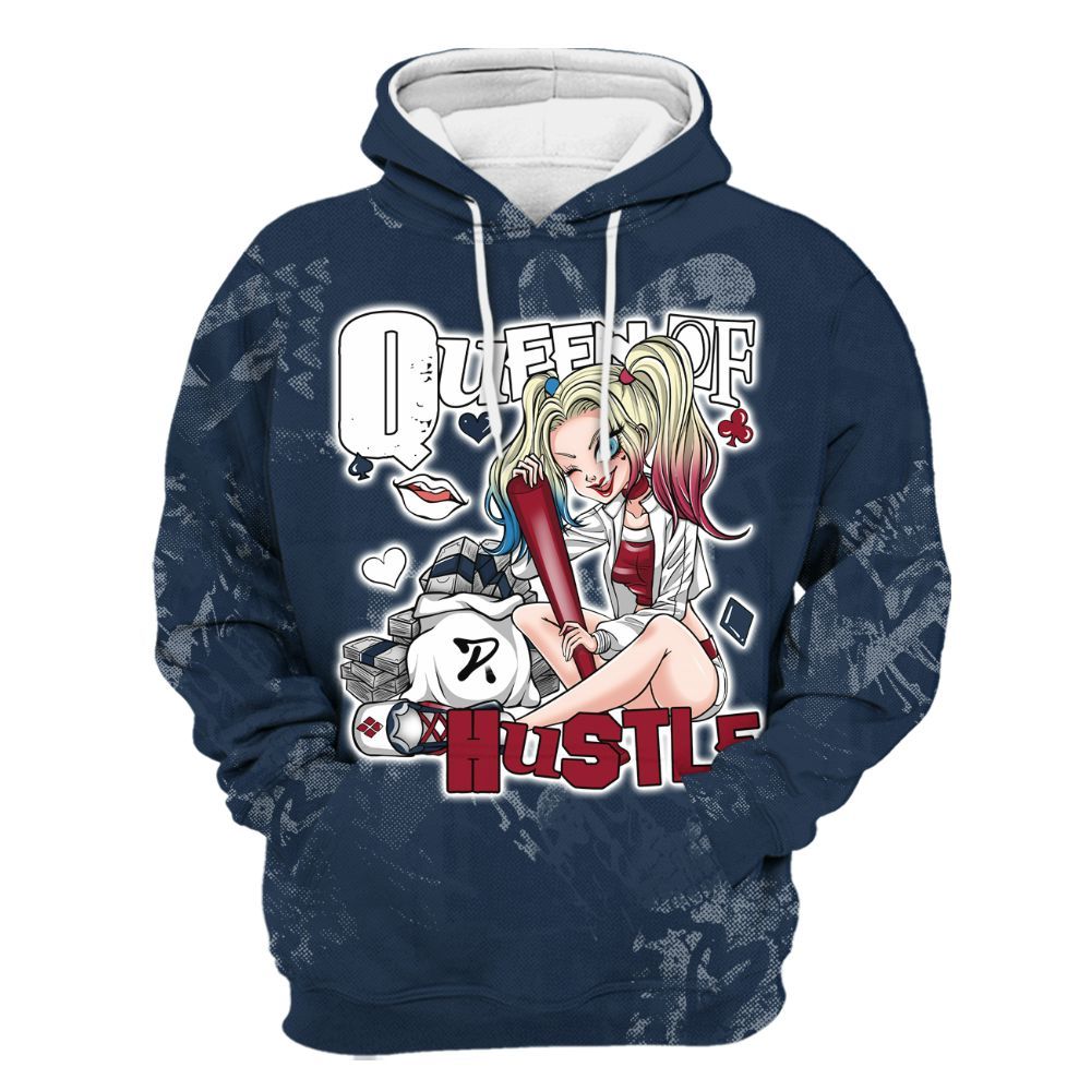Hoodie To Match White Midnight Navy 6s - Hustles Quiinn All Over Print