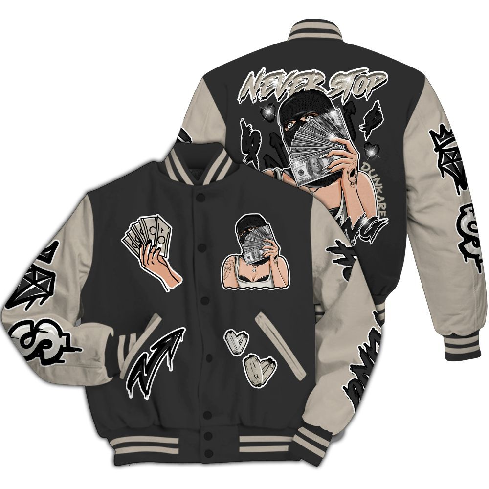 Varsity Jacket To Match RM Light Bone 4s - Hustling Unique All Over Print