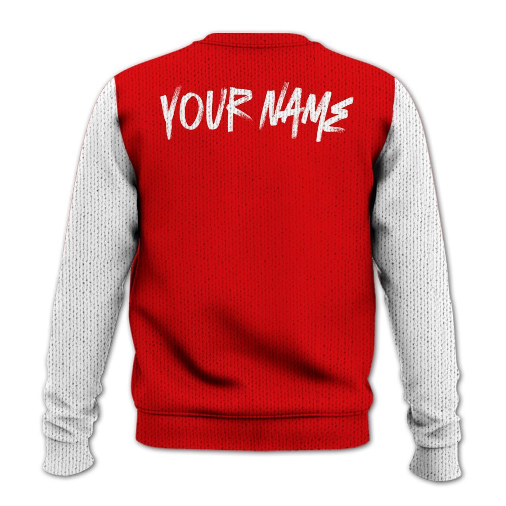 Knitted Sweater To Match Low OG Howard Bison 1s, Custom Name Bad Girl HAHA