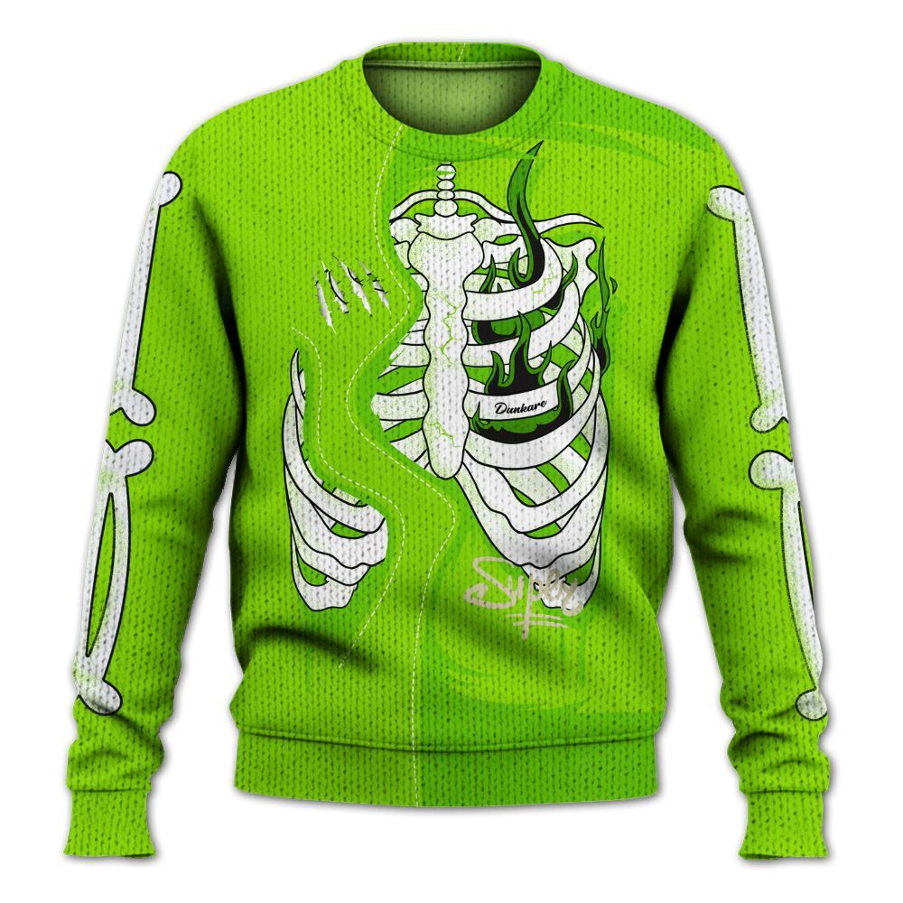 Knitted Sweater To Match Electric Green 6s - It's The Kick For Me