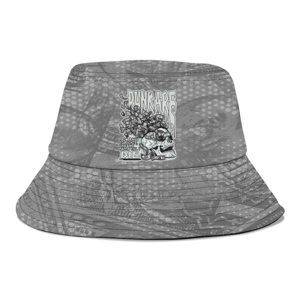 Bucket Hat To Match Black Wolf Grey 12s - From Rags To Riches Graphic