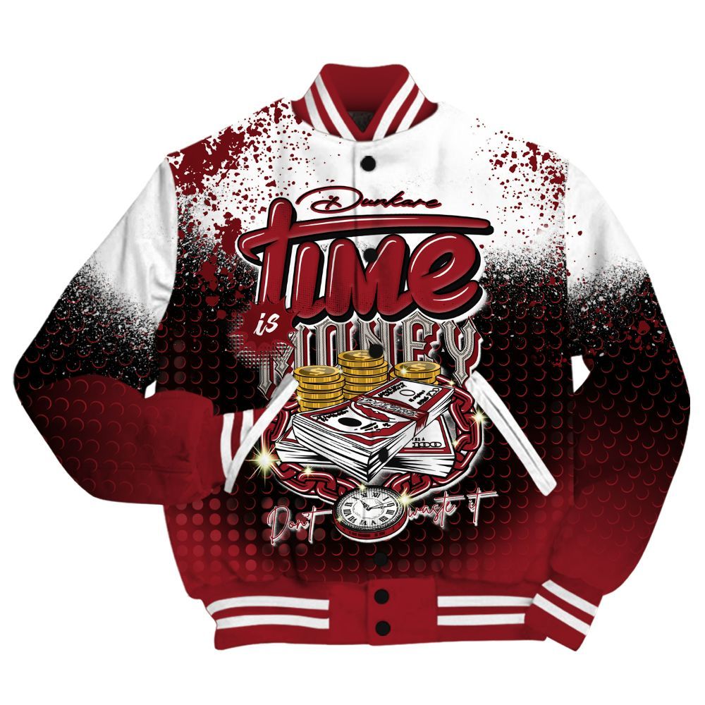 Varsity Jacket To Match High Black Toe Reimagined 1s Shirt, Halftone Time Is Money All Over Print