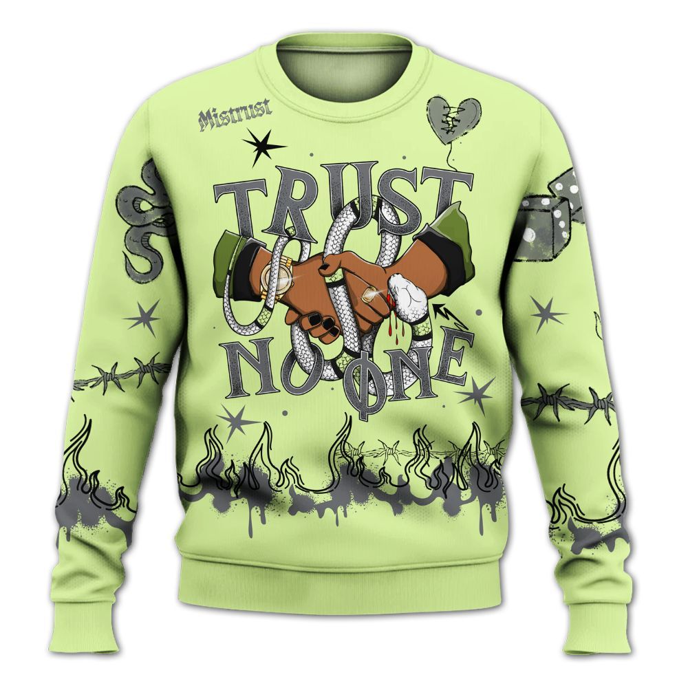 Sweatshirt To Match Smoke Grey Volt TR 1s - Trust No One Snake-Bite Doodle Crayon All Over Print