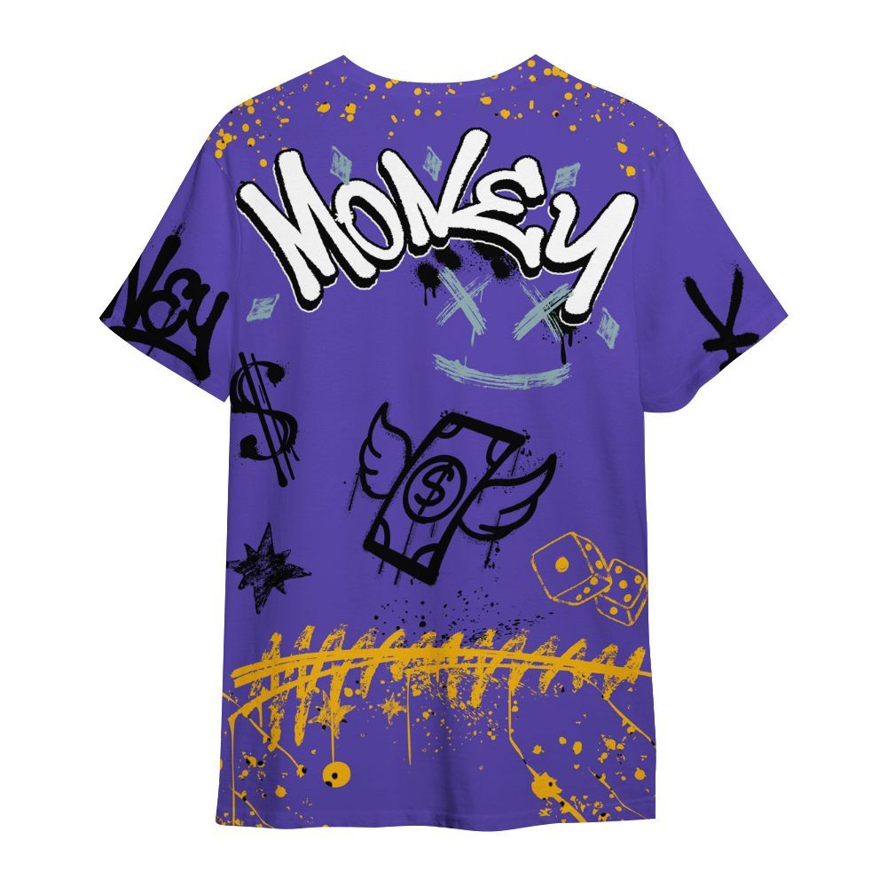 Shirt To Match Imperial Purple 4s - Everybody Paid In Full Crayon All Over Print