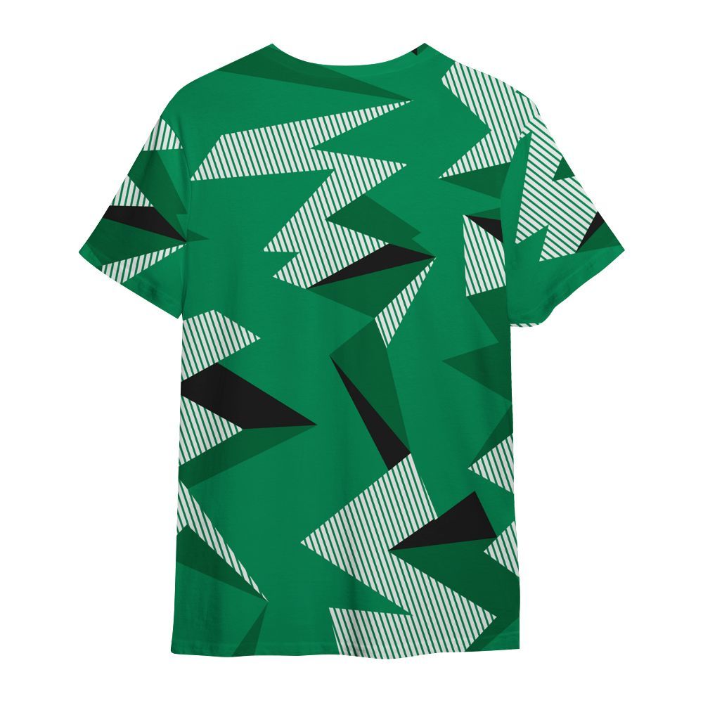Shirt To Match Mid Lucky Green 1s - Geometric Camouflage Pattern All Over Print
