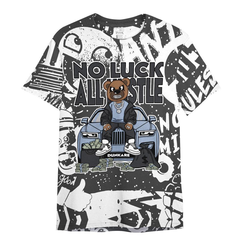 Shirt To Match Reverse Black White 6s - So Unlucky Bear Monogram Graffiti Shirt Unisex