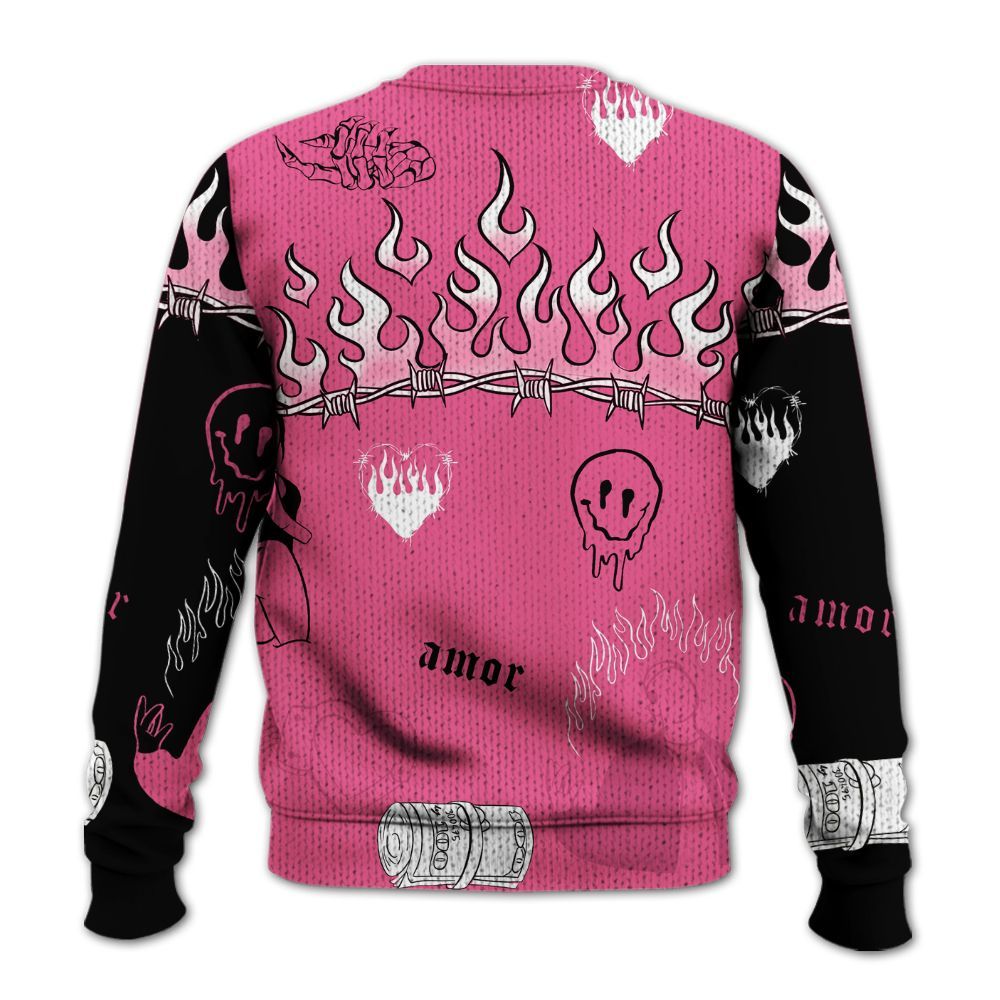 Knitted Sweater To Match Air Max SNDR Hyper Pink - Snake Trust No One