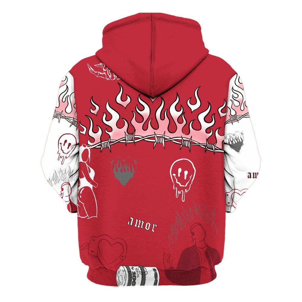 Hoodie To Match Red Flint 13s - Snake Trust No One All Over Print