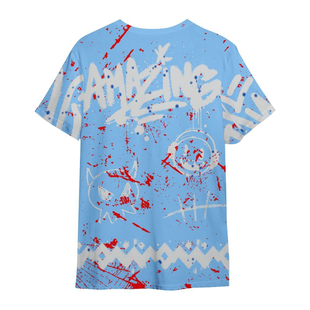Shirt To Match University Blue 5s - Friday Sneaker Crayon All Over Print