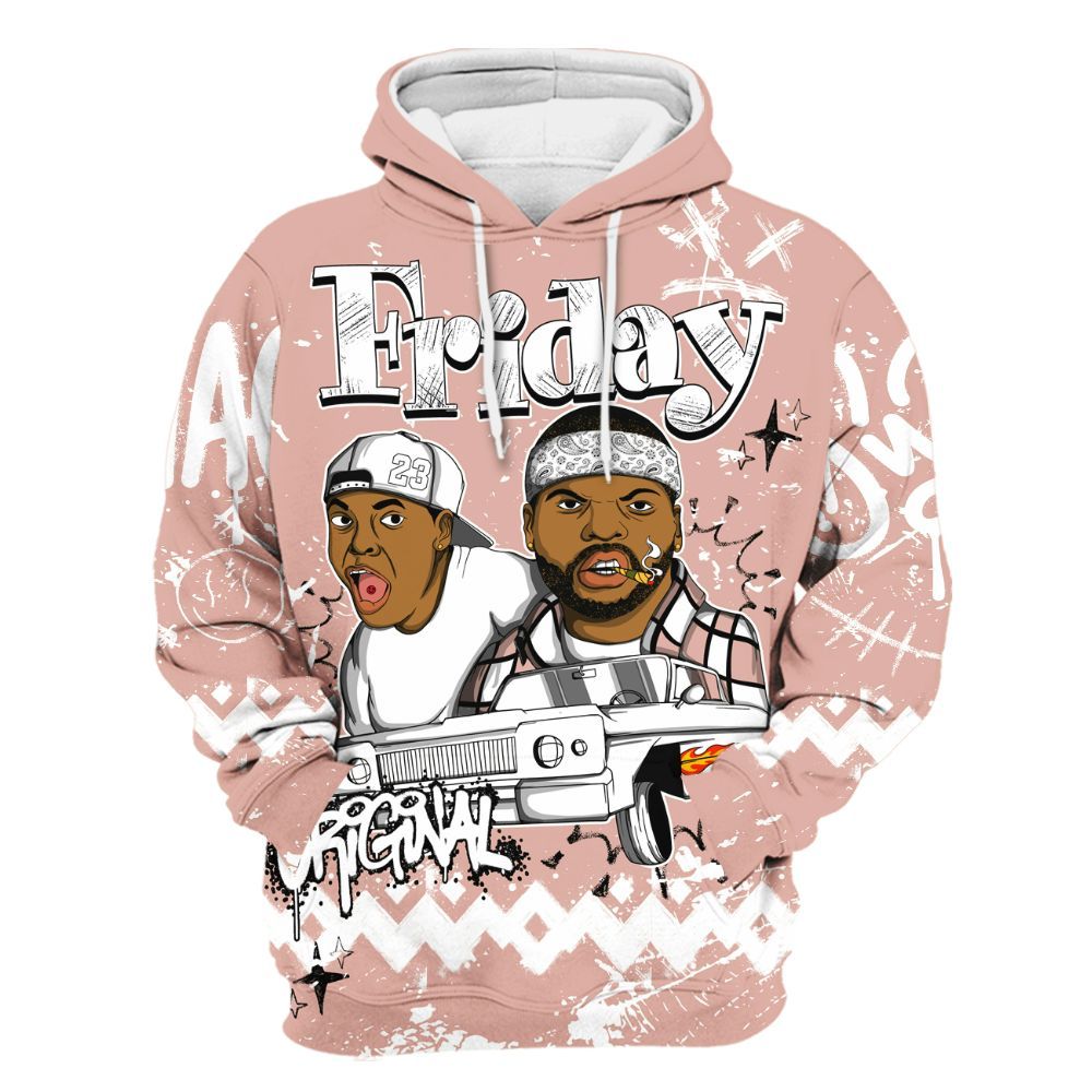 Hoodie To Match Dunk Low Pink Velvet - Friday Sneaker Crayon All Over Print