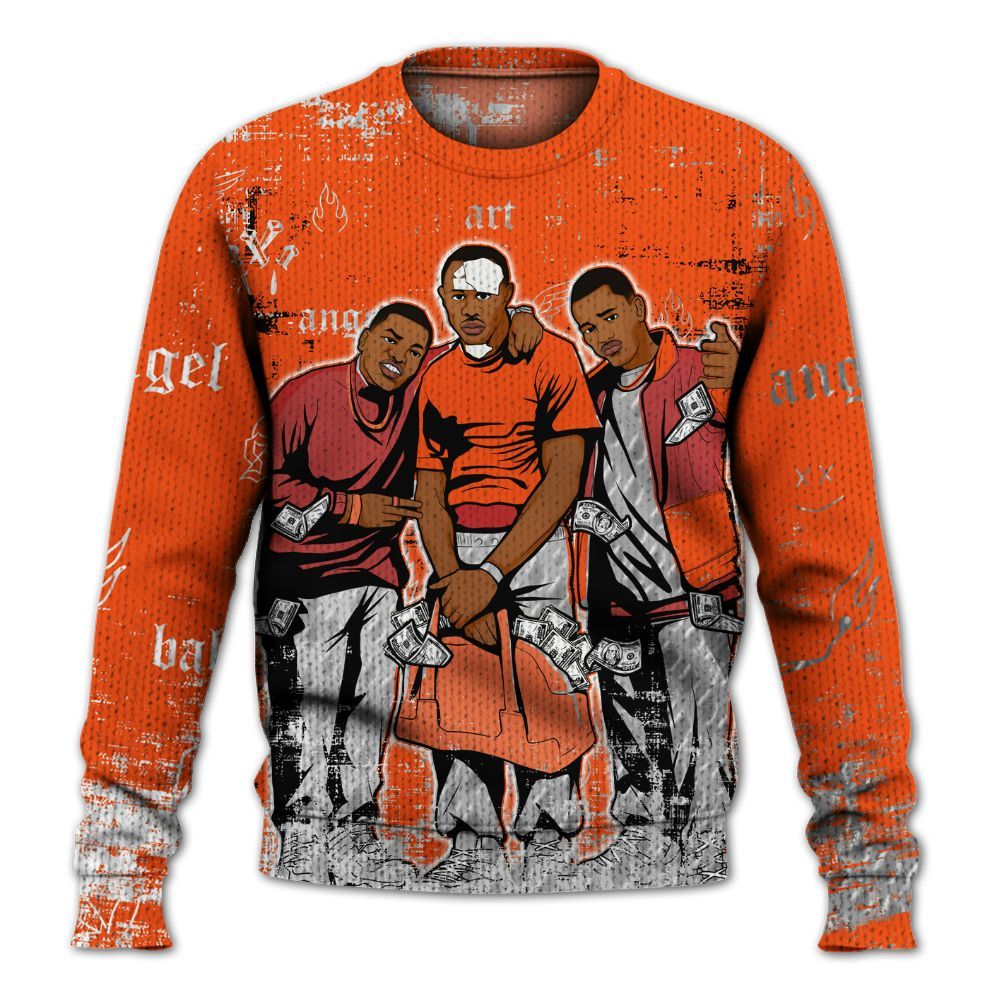 Sweater To Match Kobe 6 Protro Total Orange - Paid In Full Money Graphic