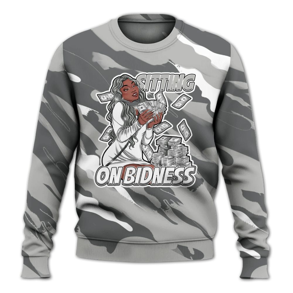 Sweatshirt To Match Retro Wet Cement 4s - Bidness Colored All Over Print