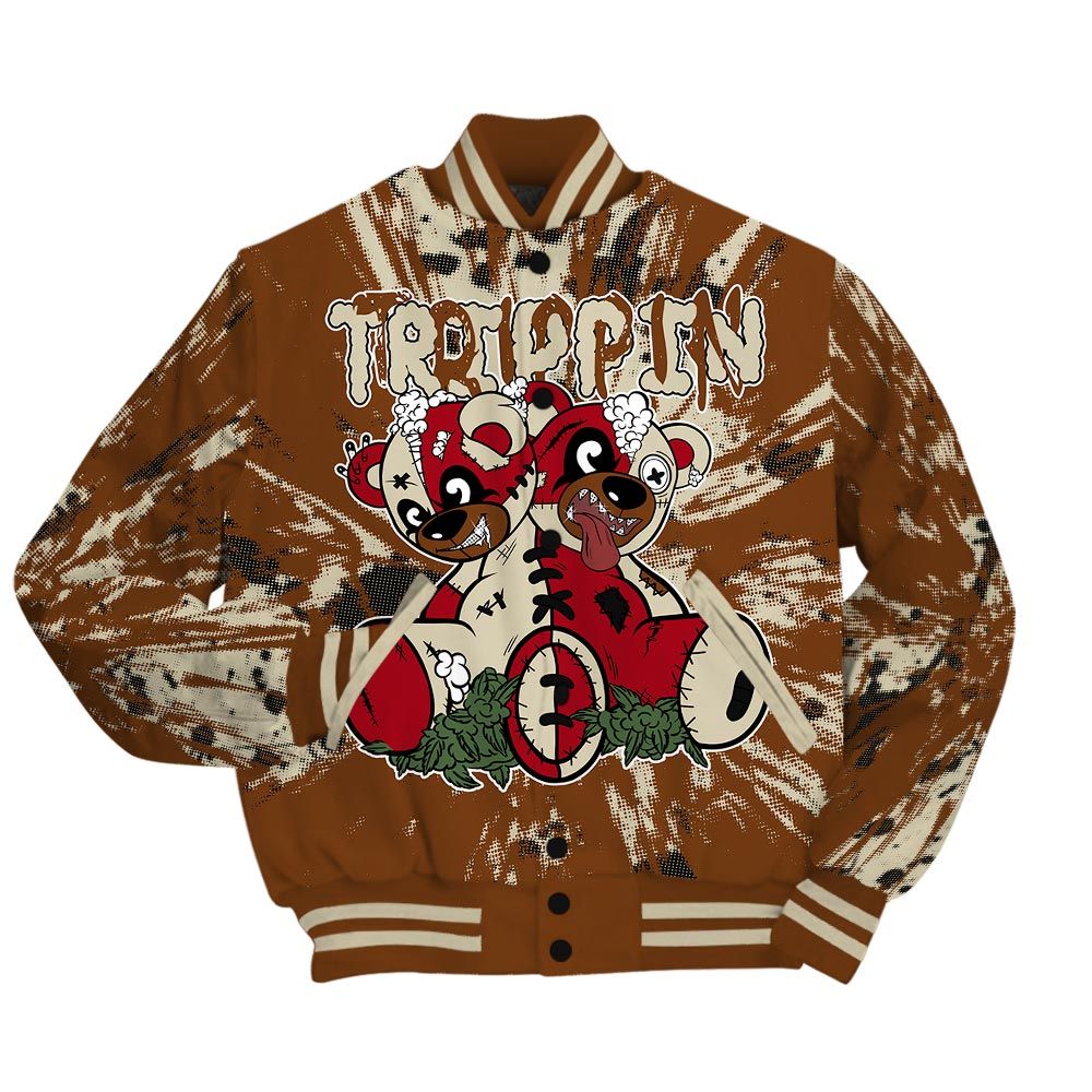 Varsity Jacket To Match Archaeo Brown 5s - Trippin Bear Luxury Varsity Jacket Unisex
