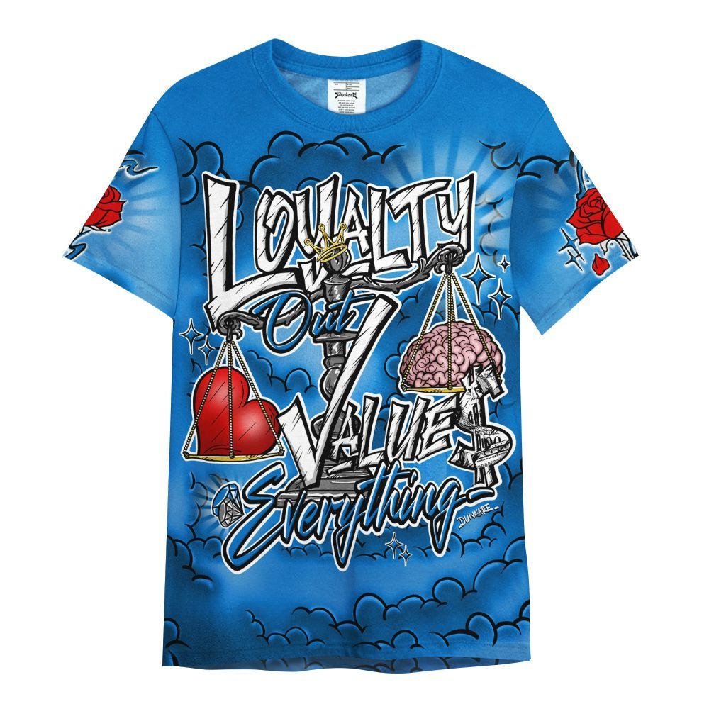 Shirt To Match Blueberry 12s - Loyalty Wins Everything All Over Print