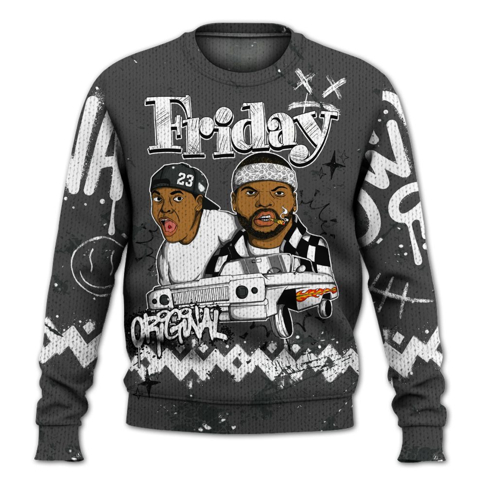 Knitted Sweater To Match Fear 4s - Friday Sneaker Crayon