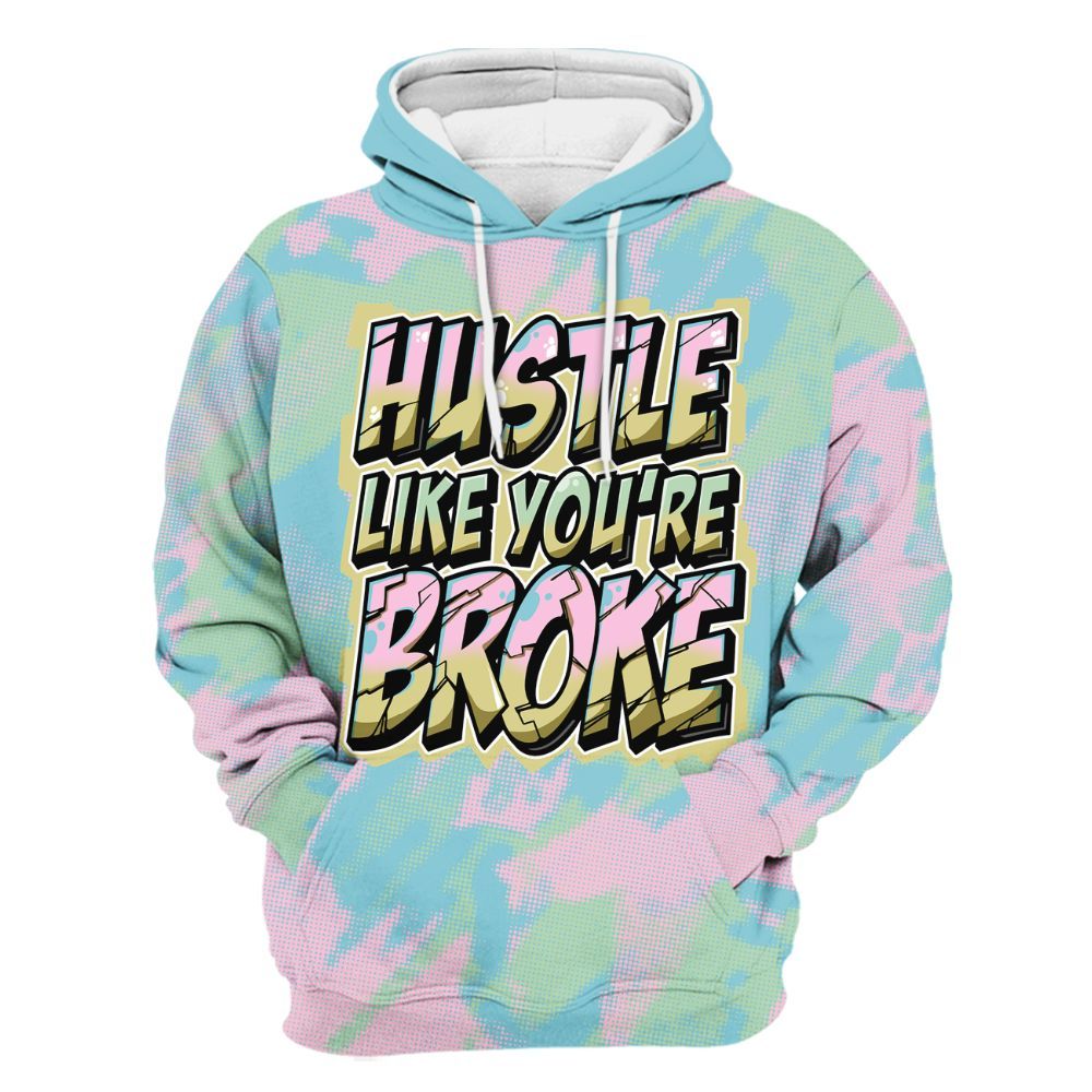 Hoodie To Match SB Dunk Low Visty - Hustles Like Broke Abstract All Over Print